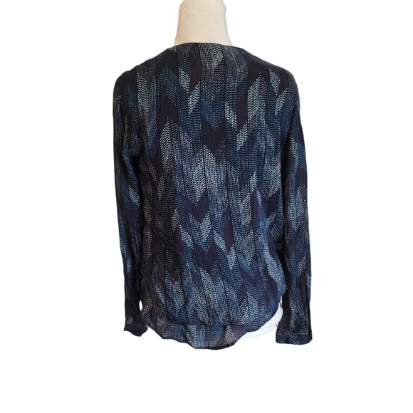 NEW Anthropologie | Cloth & Stone Dotted Herringbone V-Neck Pull Over Blouse - Picture 9 of 13